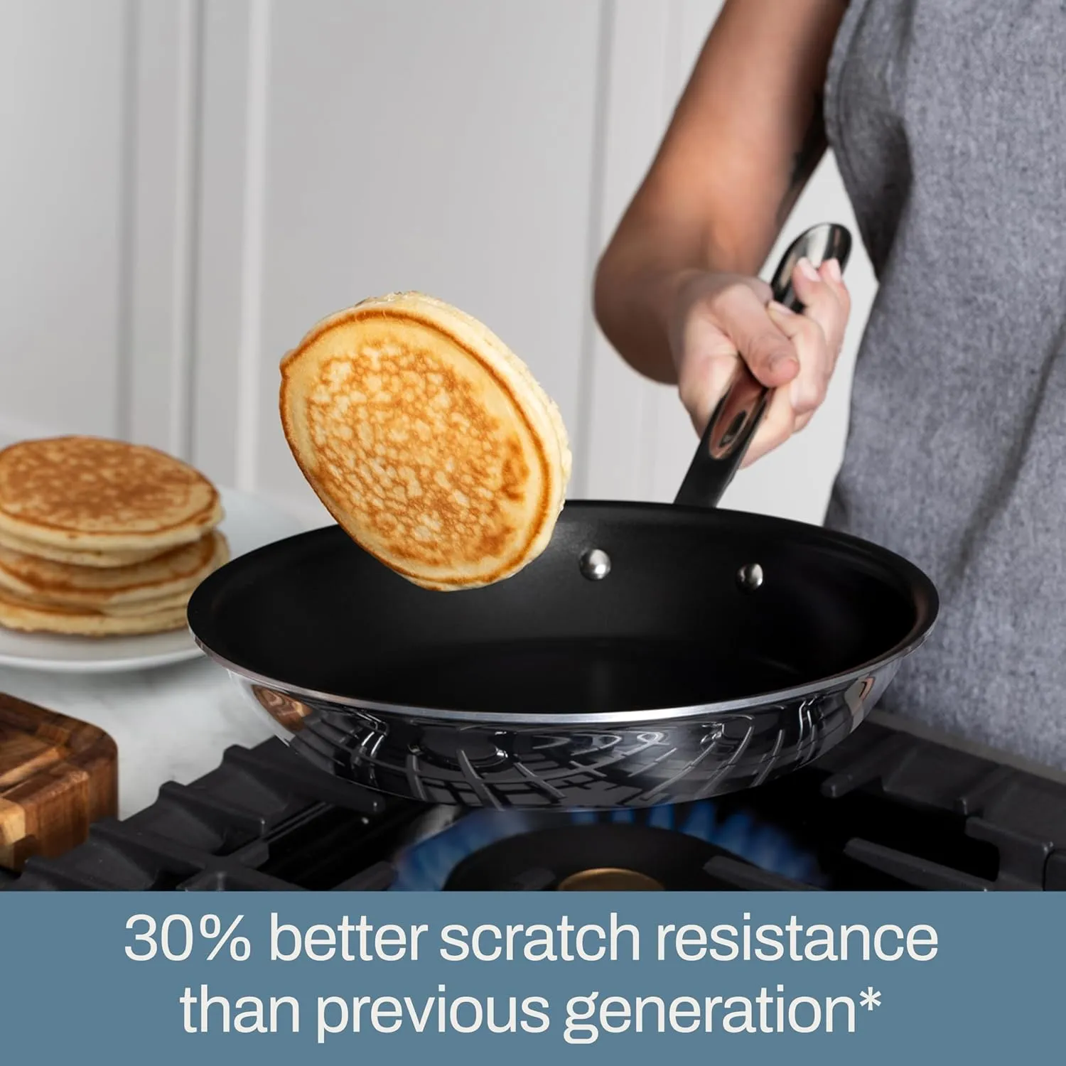 All-Clad Stainless Steel Pro Nonstick Frying Pan Set – 8 & 10 Inch Skillets, Induction Compatible, Oven & Broiler Safe to 500°F, Professional Cookware, Silver