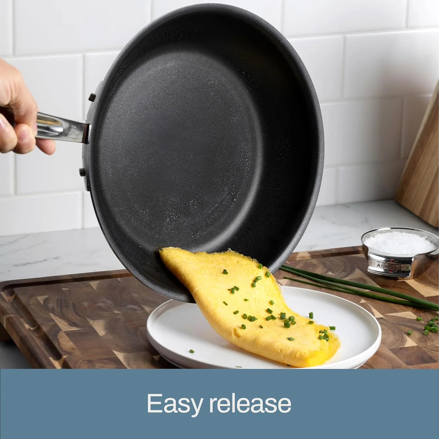 All-Clad Stainless Steel Pro Nonstick Frying Pan Set – 8 & 10 Inch Skillets, Induction Compatible, Oven & Broiler Safe to 500°F, Professional Cookware, Silver