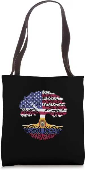 American Grown With Ecuadorian Roots Tree Dual Citizens Tote Bag