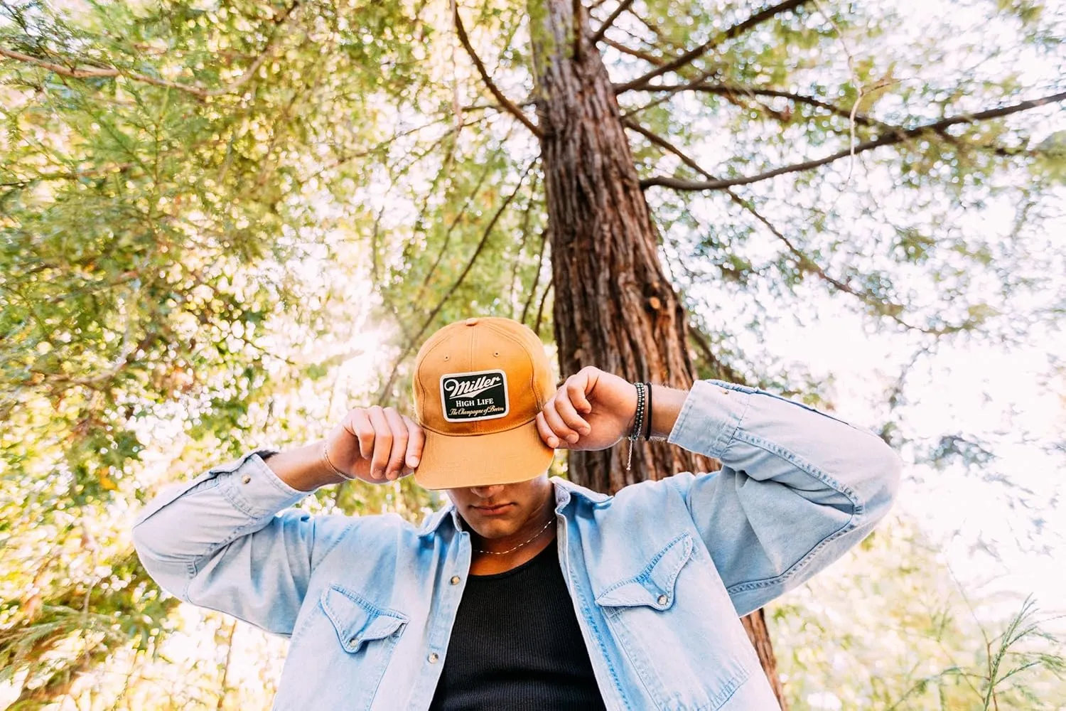 AMERICAN NEEDLE Miller High Life Beer Patch Unisex Adjustable Buckle Strap Baseball Hat