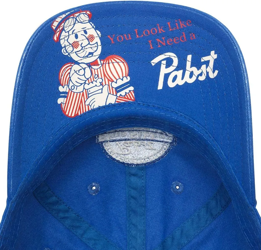 AMERICAN NEEDLE Pabst Blue Ribbon PBR Beer Patch Unisex Adjustable Buckle Strap Baseball Hat