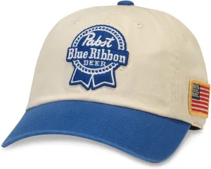 AMERICAN NEEDLE Pabst Blue Ribbon PBR Beer Patch Unisex Adjustable Buckle Strap Baseball Hat