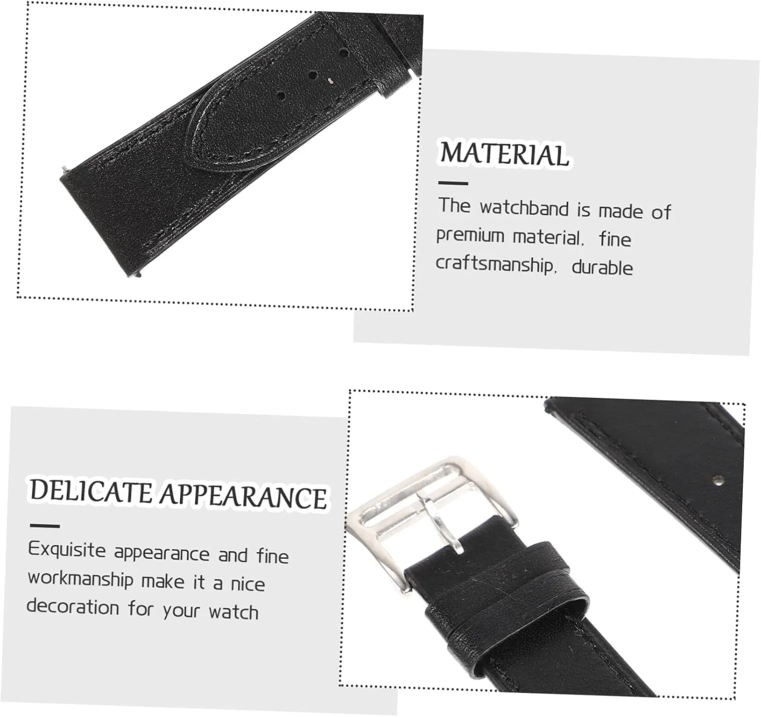 Angoily 2pcs Galaxywatch4 Leather Adjustable Watch Strap