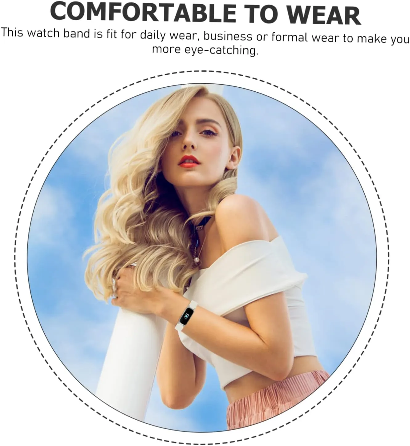 Angoily 2pcs Pebbled Leather Strap Watch Supplies Watch Strap Decorative Supple Ladies Watches Leather Wristlet