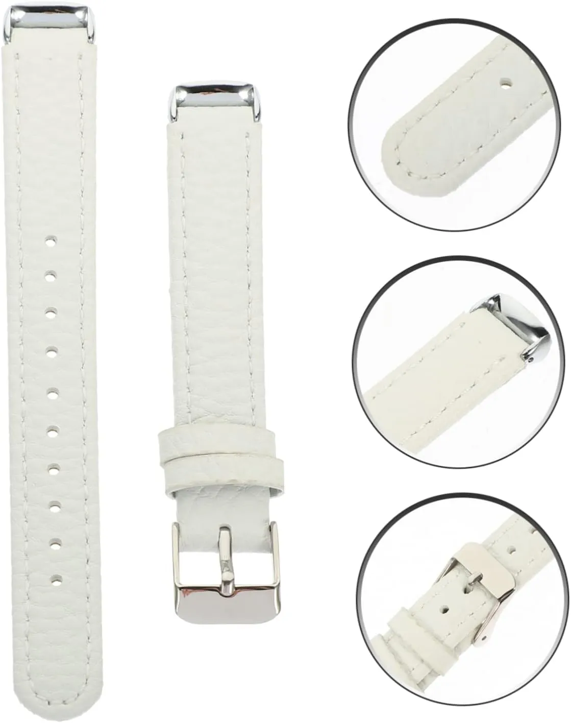 Angoily 2pcs Pebbled Leather Strap Watch Supplies Watch Strap Decorative Supple Ladies Watches Leather Wristlet