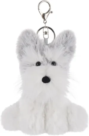 Apricot Lamb Cute Toys Plush Docile Schnauzer Dog Puppy Stuffed Animal Soft Keychain for Kids Bag, Purse, Backpack, Handbag (Docile Schnauzer，5.5 Inches)