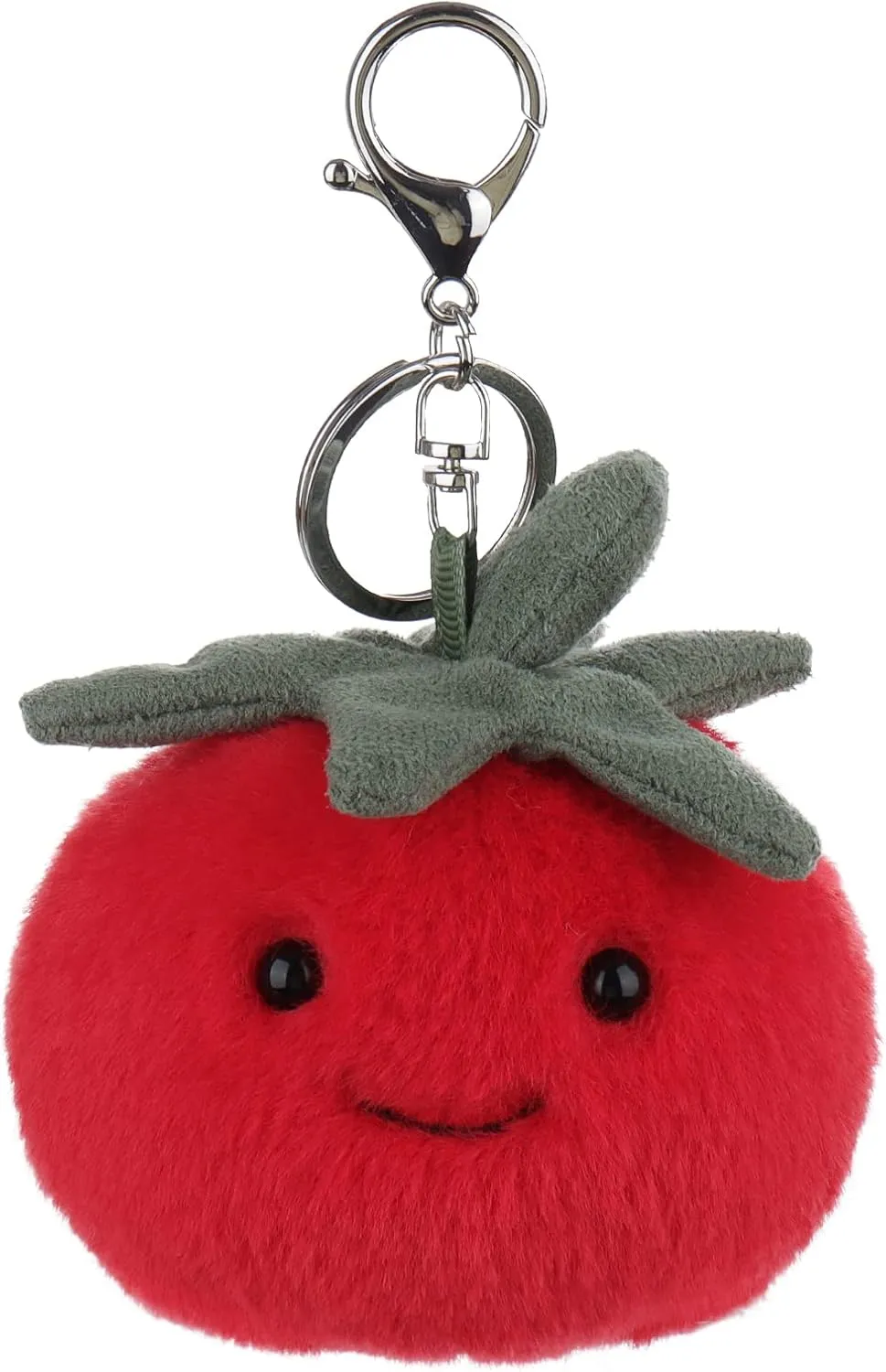 Apricot Lamb Cute Toys Plush Red Tomato Stuffed Vegetable Soft Keychain for Kids Bag, Purse, Backpack, Handbag (Delicious Tomato，4 Inches)