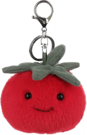 Apricot Lamb Cute Toys Plush Red Tomato Stuffed Vegetable Soft Keychain for Kids Bag, Purse, Backpack, Handbag (Delicious Tomato，4 Inches)