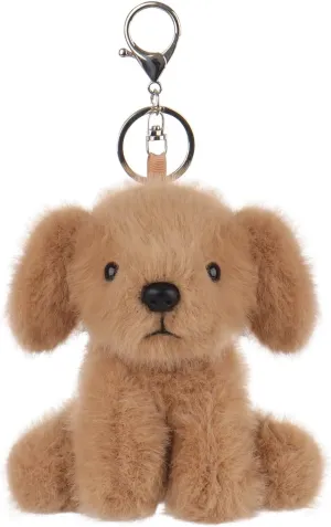 Apricot Lamb Plush Labrador Dog Puppy Stuffed Animal Soft Keychain for Kids Bag, Purse, Backpack, Handbag (4.7 Inches)