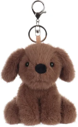 Apricot Lamb Plush Labrador Dog Puppy Stuffed Animal Soft Keychain for Kids Bag, Purse, Backpack, Handbag (4.7 Inches)