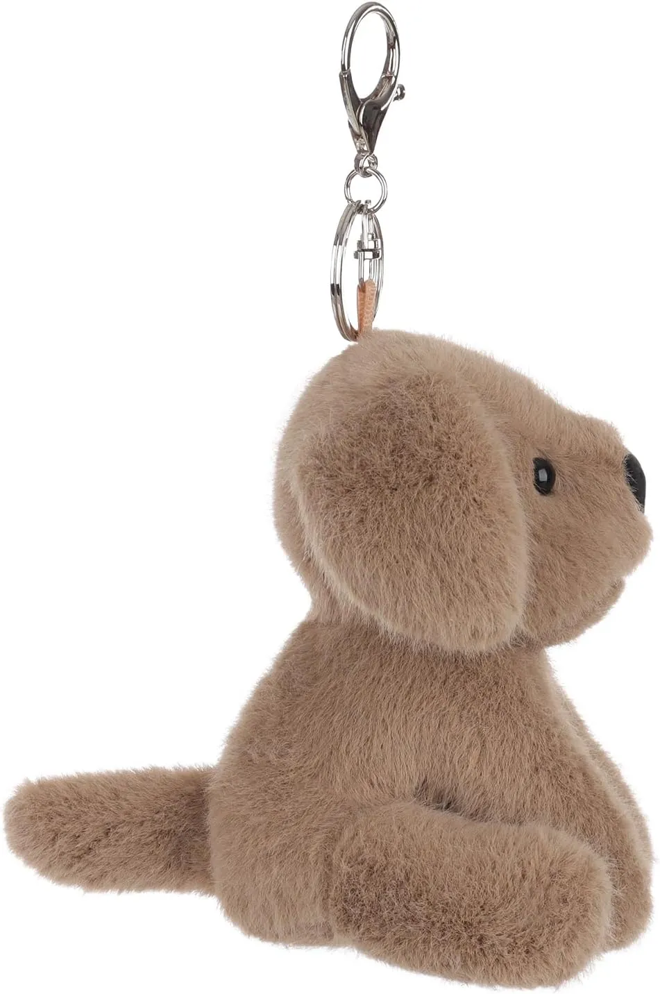 Apricot Lamb Plush Labrador Dog Puppy Stuffed Animal Soft Keychain for Kids Bag, Purse, Backpack, Handbag (4.7 Inches)