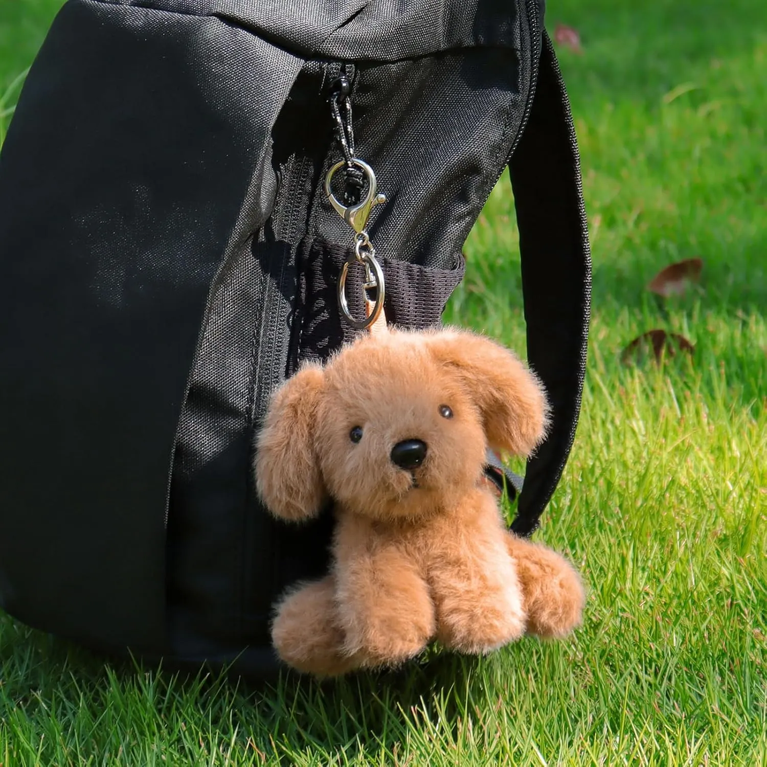 Apricot Lamb Plush Labrador Dog Puppy Stuffed Animal Soft Keychain for Kids Bag, Purse, Backpack, Handbag (4.7 Inches)
