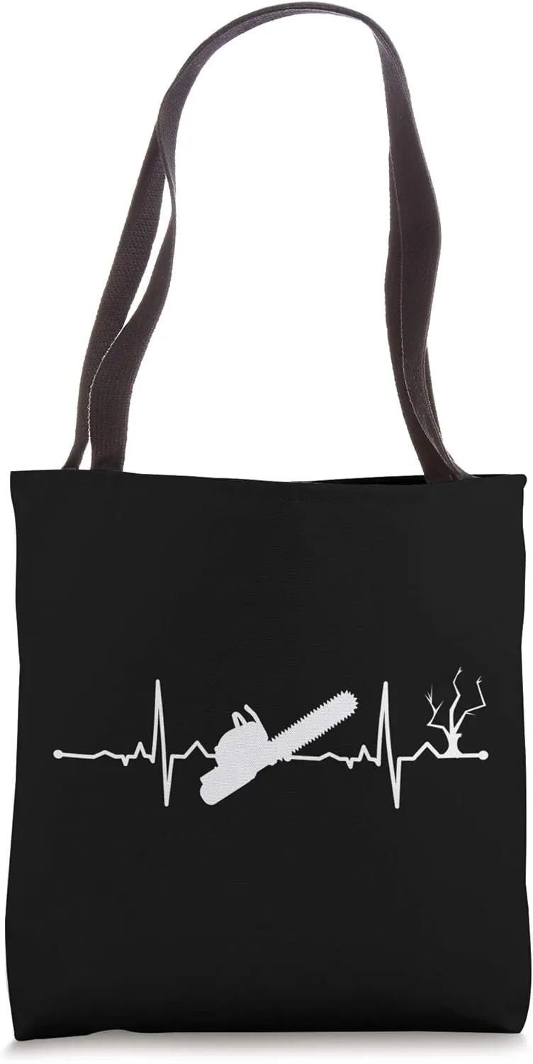 Arborist Tree Cutter Logger Lumberjack EKG Tote Bag