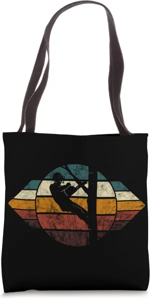 Arborist Vintage Retro Woodworker Chainsaw Lumberjack Tote Bag