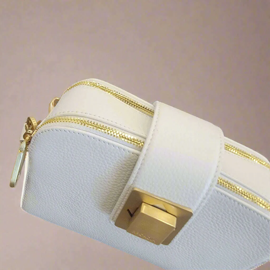 ARCADIA - Giordana - White Pebble Calf Leather
