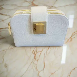 ARCADIA - Giordana - White Pebble Calf Leather