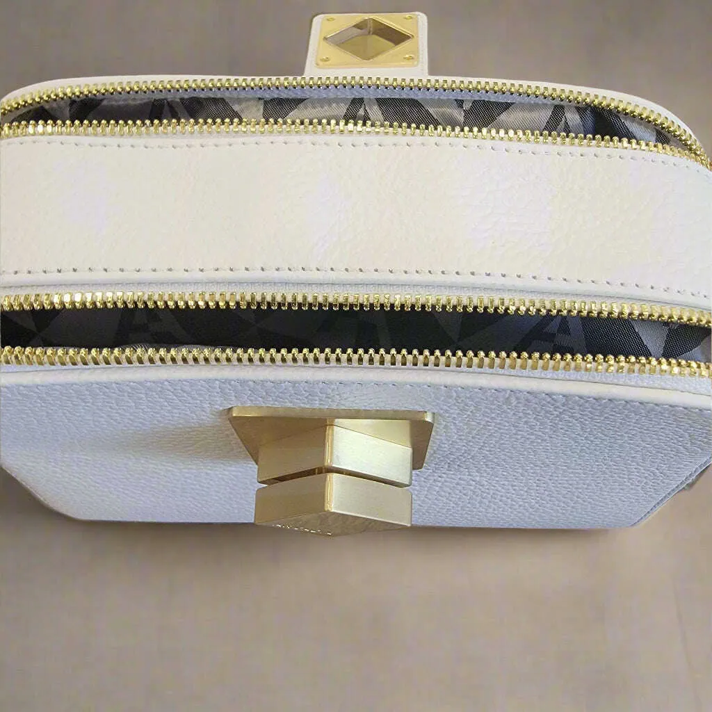 ARCADIA - Giordana - White Pebble Calf Leather