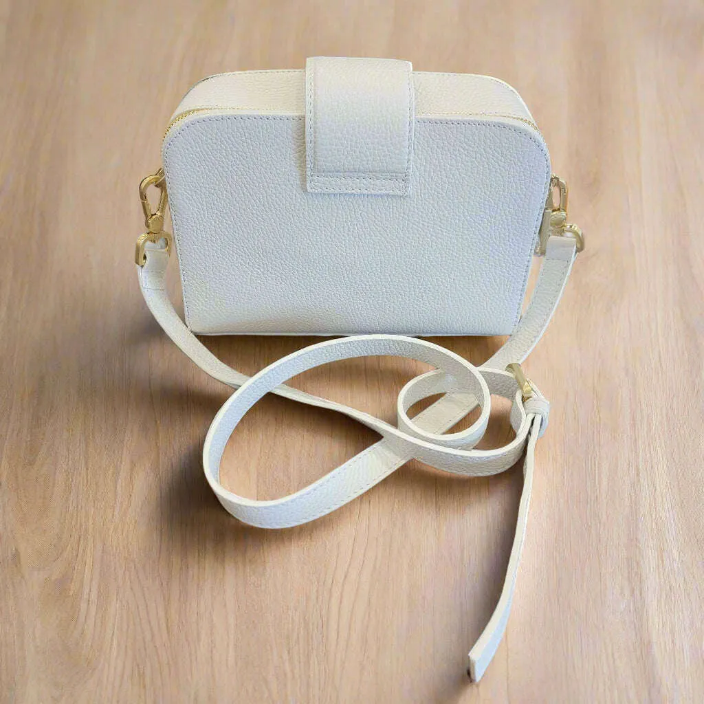 ARCADIA - Giordana - White Pebble Calf Leather