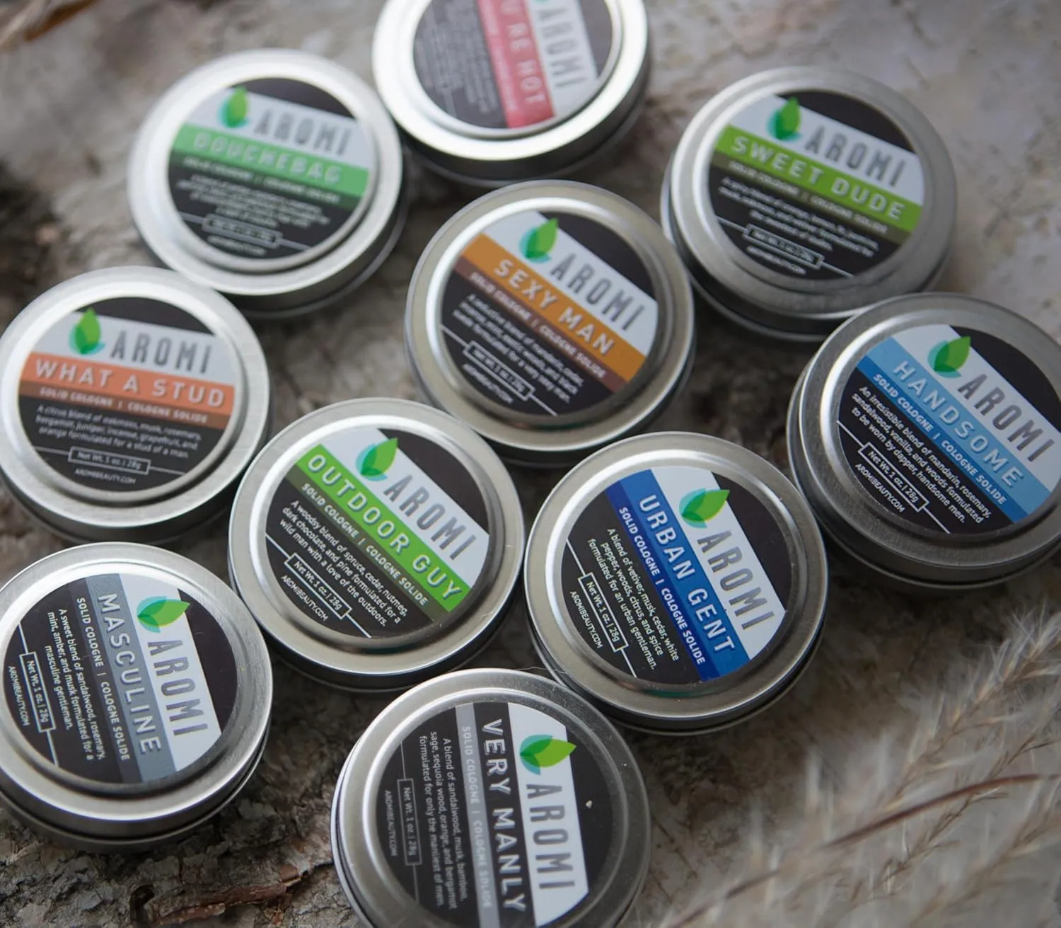 Aromi Solid Cologne | Clean, Fresh,   Aquatic Fragrance, Amber, Jasmine Scent, Vegan, Cruelty-free, Travel, Funny Men's Gift, Alcohol-free, Stocking Stuffer (Douchebag)