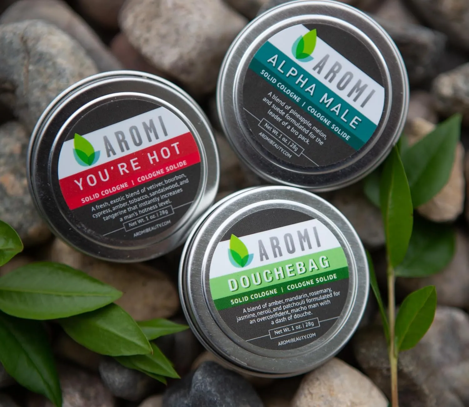 Aromi Solid Cologne | Clean, Fresh,   Aquatic Fragrance, Amber, Jasmine Scent, Vegan, Cruelty-free, Travel, Funny Men's Gift, Alcohol-free, Stocking Stuffer (Douchebag)
