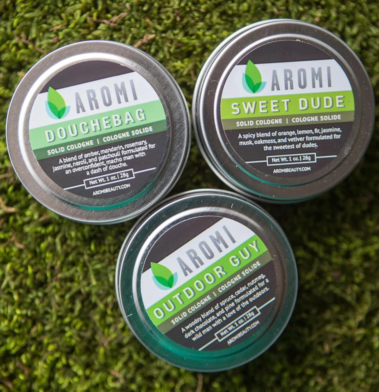 Aromi Solid Cologne | Clean, Fresh,   Aquatic Fragrance, Amber, Jasmine Scent, Vegan, Cruelty-free, Travel, Funny Men's Gift, Alcohol-free, Stocking Stuffer (Douchebag)