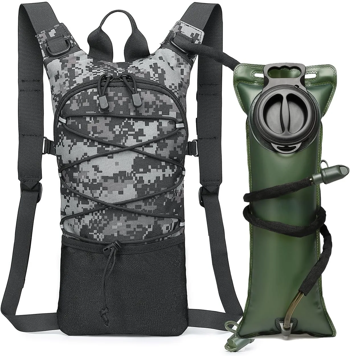 ATBP Running Hydration Vest Pack Thermal Insulation 3L TPU Water Bladder Tactical Backpack Bag for Cycling Hiking Daypack Men & Women