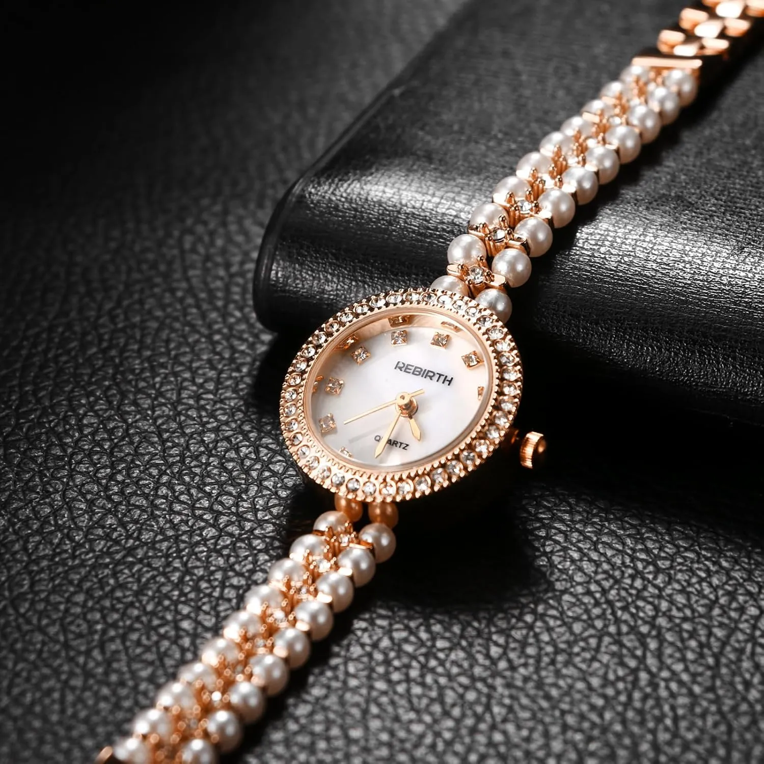 Avaner Women's Bracelet Wrist Watches: Pearls Slim Strap Analog Quartz Elegant Wrist Watches