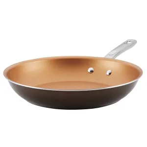 Ayesha Curry Home Collection Nonstick Frying Pan / Fry Pan / Skillet - 12.5 Inch, Brown