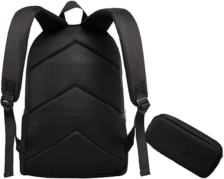 Backpack with Pencil Bag, Animal 3D Fox Pattern for Age 6-15 Years Old Kids Boys Girls