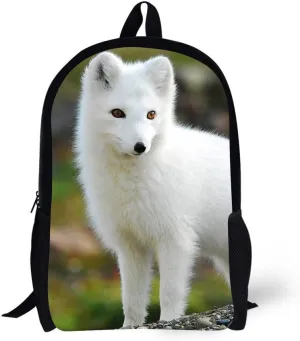 Backpack with Pencil Bag, Animal 3D Fox Pattern for Age 6-15 Years Old Kids Boys Girls