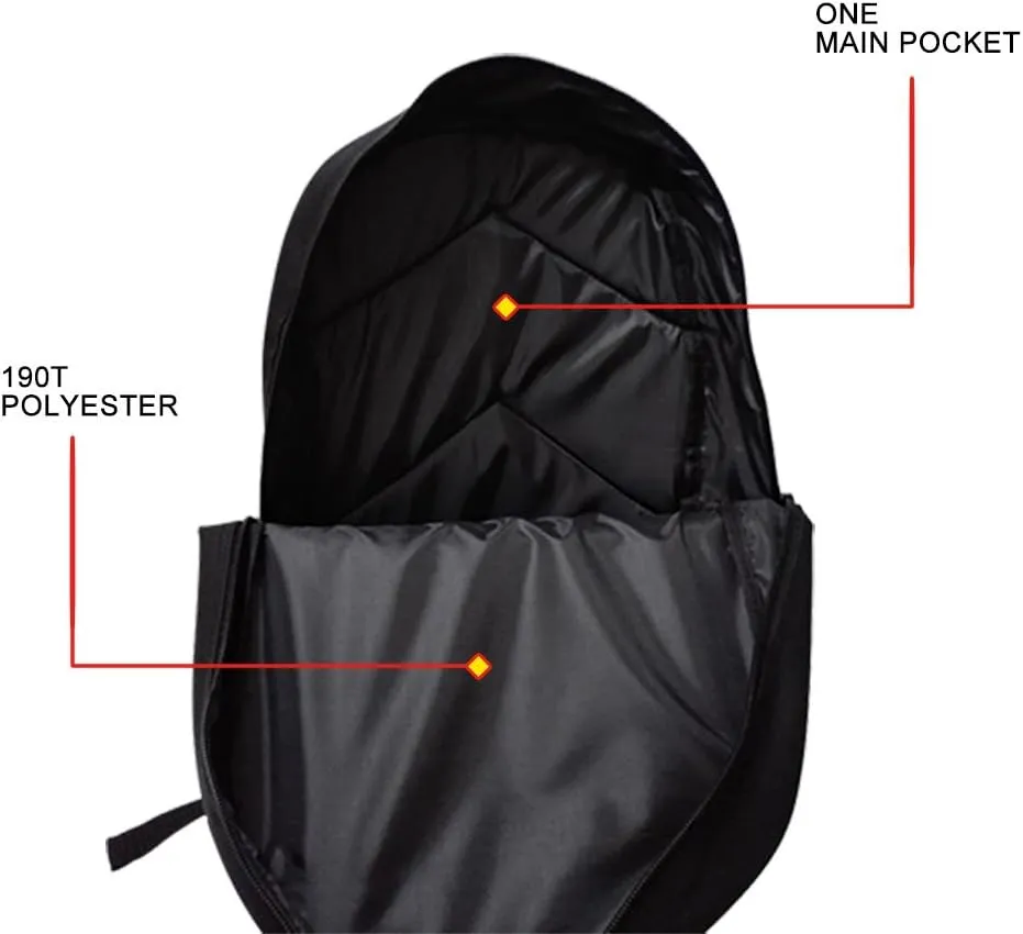 Backpack with Pencil Bag, Animal 3D Fox Pattern for Age 6-15 Years Old Kids Boys Girls