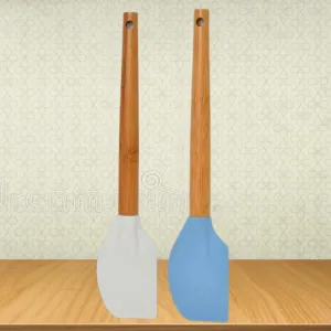Bamboo Wood Silicone Spatula Tessie And Jessie