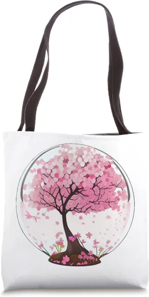 Bask in the Beauty of a Blossoming World Globe Design Tote Bag