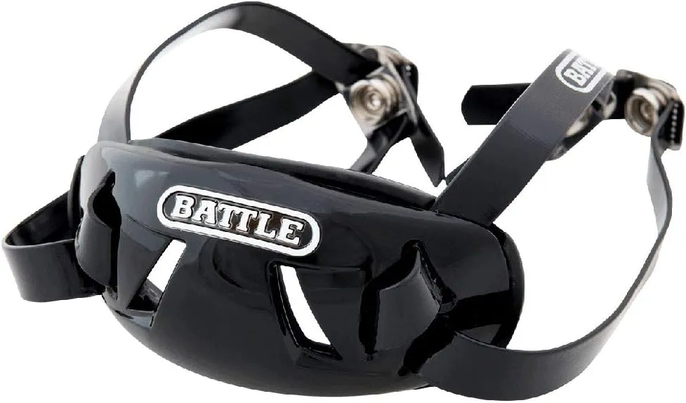 Battle Sports Shell Football Chin Strap - Durable Shell Provides Maximum Protection, Football Helmet Chin Strap with Reinforced Adjustable Strap