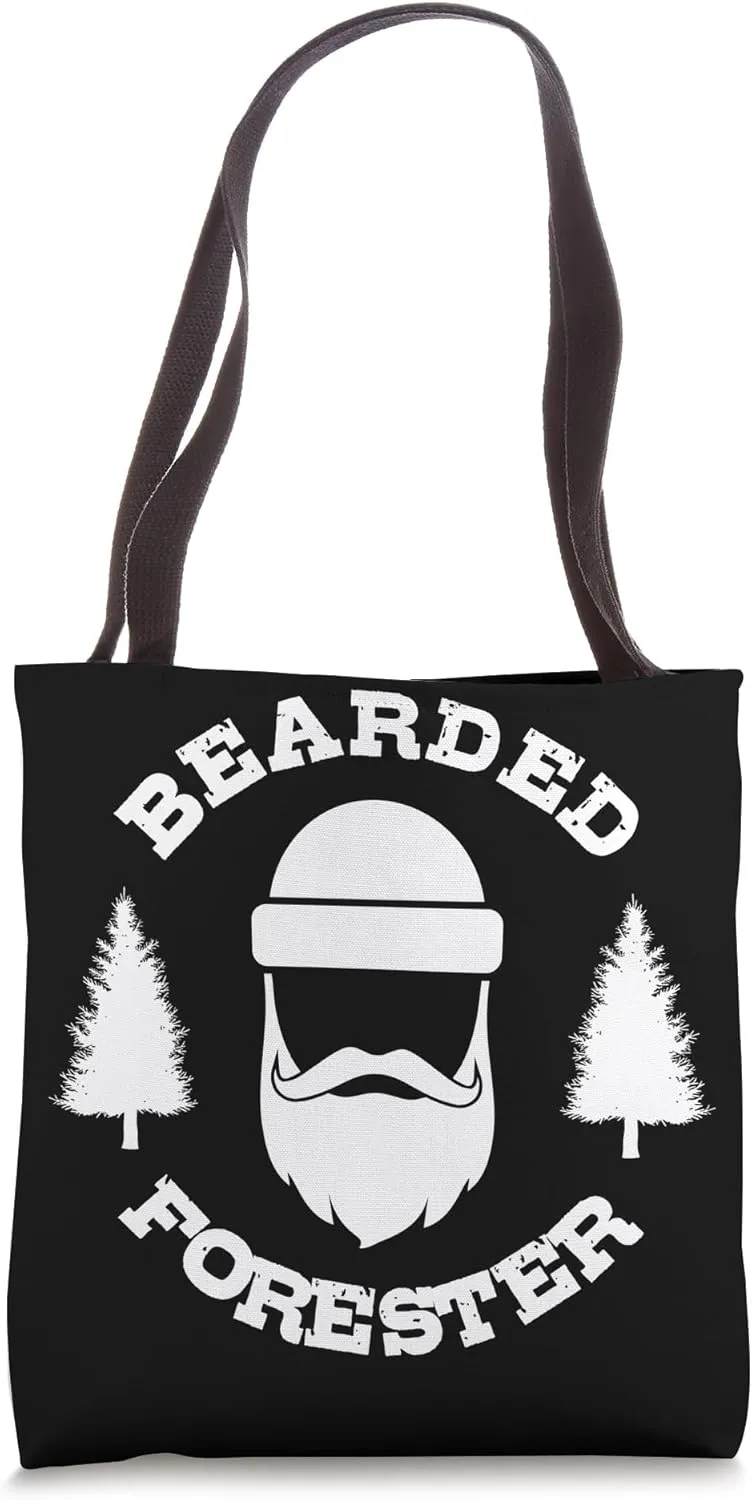 Bearded Forester Expert Forestry Lover Lumberjack Graphic Tote Bag