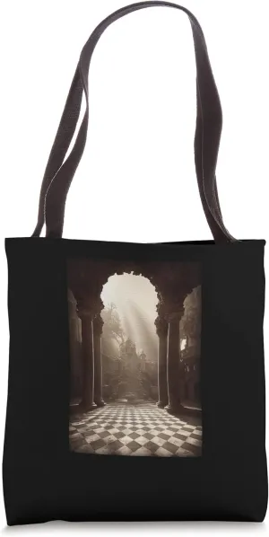 Beautiful Courtyard Of An Enormous Fantasy Castle Oak Tree Tote Bag