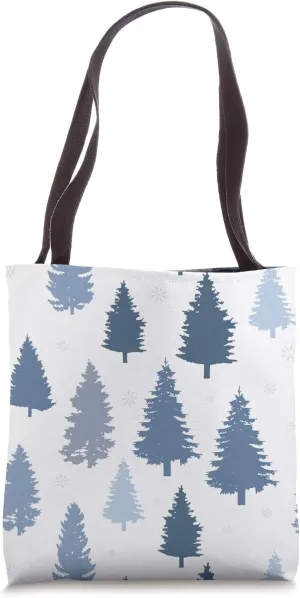 Beautiful Pine Tree Coniferous Forest Winter Snow Tote Bag