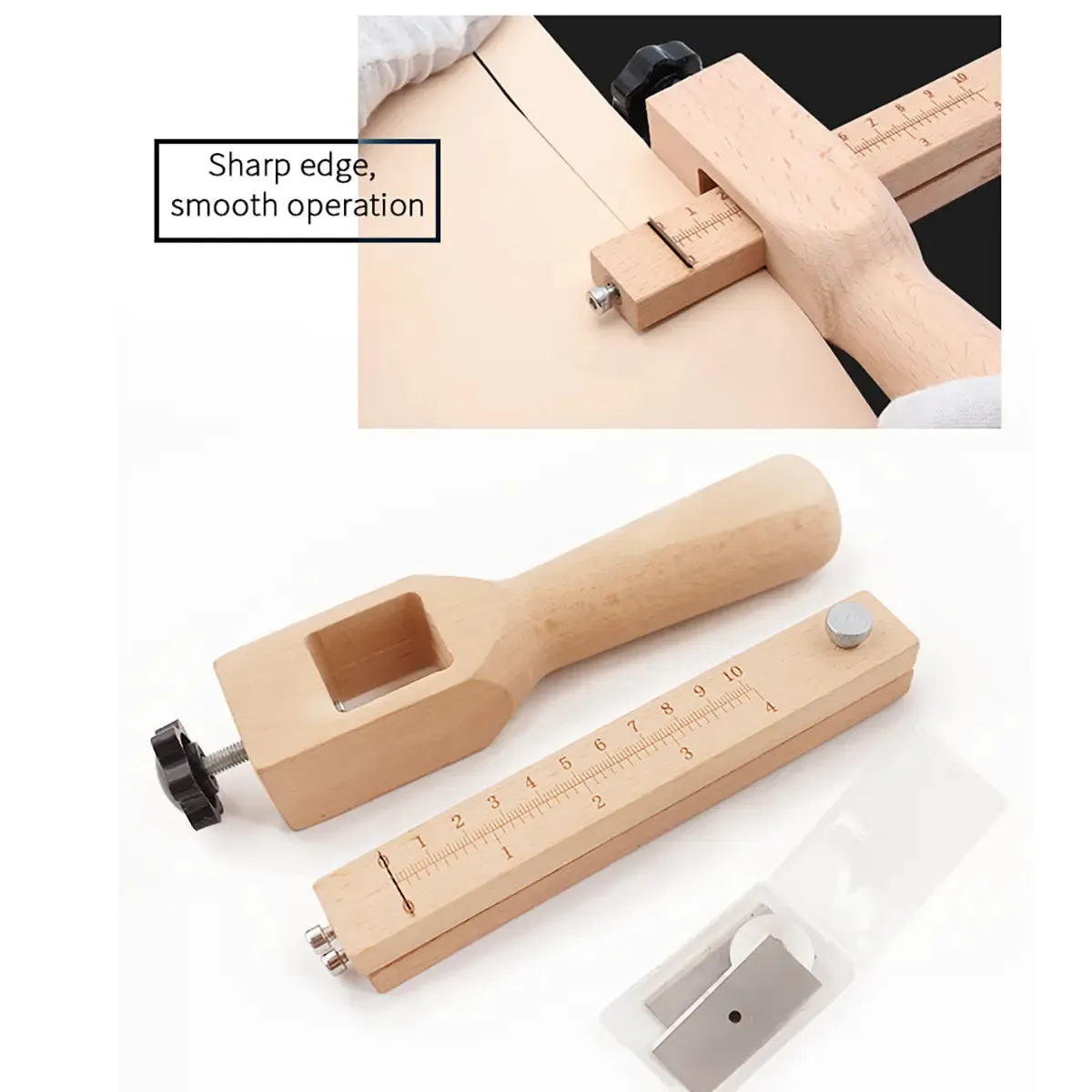 Beechwood Adjustable Leather Strap Cutter