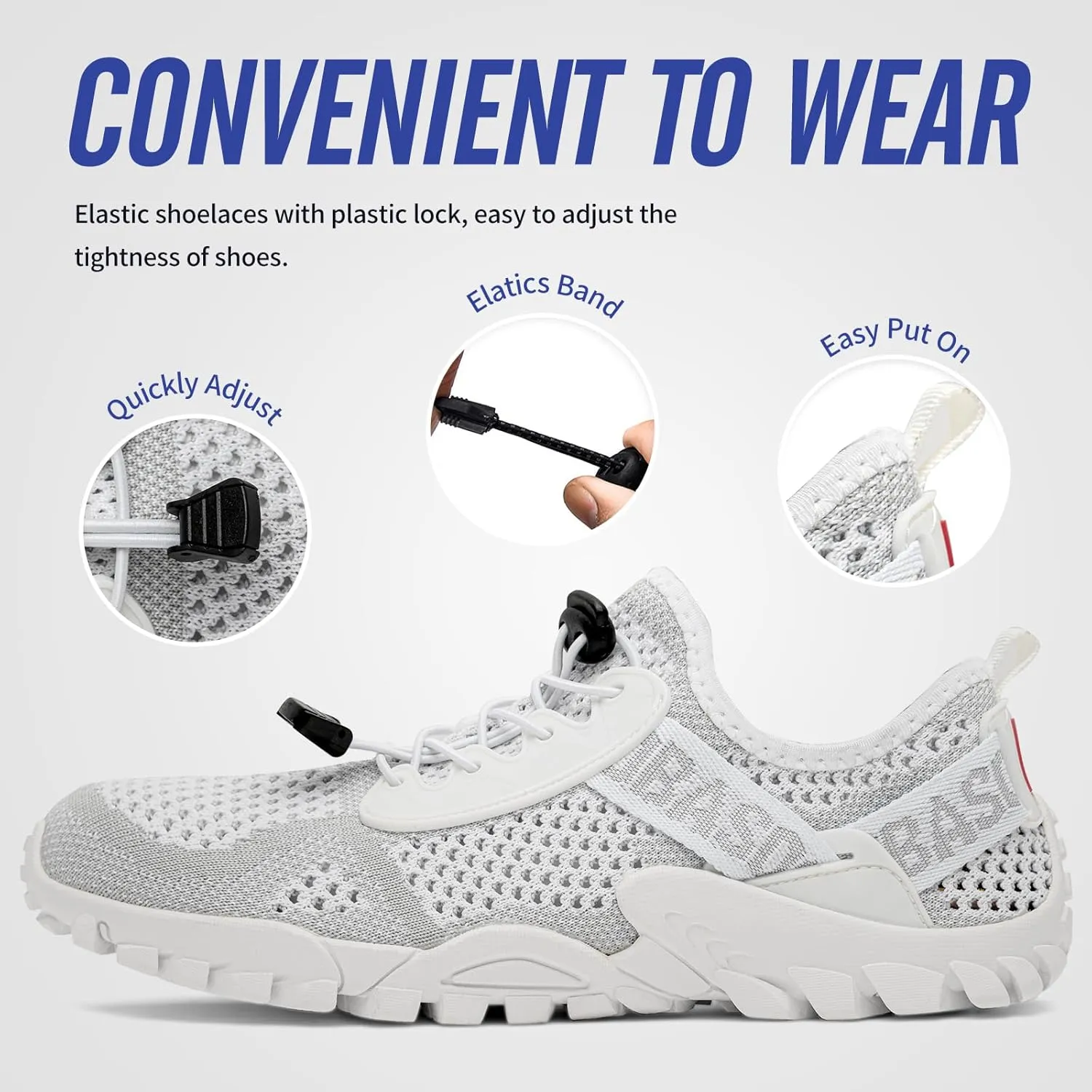 BELILENT Water Shoes for Women Men Quick Dry Swim Beach Aqua Shoes Barefoot for Hiking Water Sports Pool Outdoor Surf