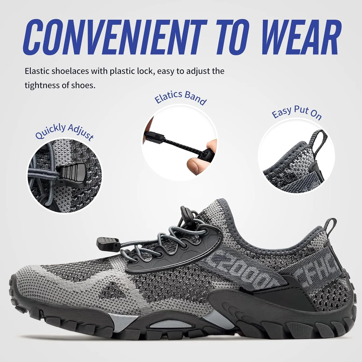BELILENT Water Shoes for Women Men Quick Dry Swim Beach Aqua Shoes Barefoot for Hiking Water Sports Pool Outdoor Surf