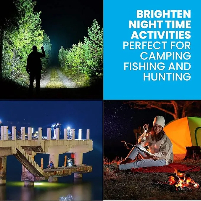 Bell Howell Taclight Flashlight w/Holster LED Tactical Flashlight 5 Modes & Zoom Function 22X Brighter WaterProof Security Flashlight High Lumens for Outdoor Camping Accessories As Seen On TV