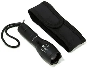 Bell Howell Taclight Flashlight w/Holster LED Tactical Flashlight 5 Modes & Zoom Function 22X Brighter WaterProof Security Flashlight High Lumens for Outdoor Camping Accessories As Seen On TV