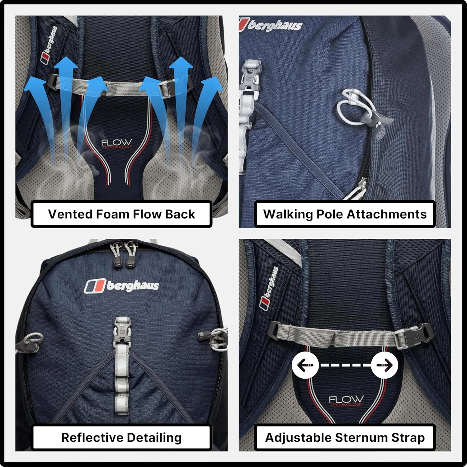 Berghaus Unisex Backpack 24/7, Blue, 25 Liters