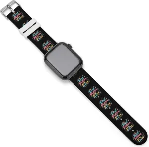 Best Mom Ever Adjustable Silicone Watchband Compatible with IWatch Classic Soft Sports Watch Strap for Men Women