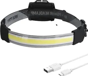 BESTSUN COB Headlamp Rechargeable Flashlight,210°Wide Beam Head Lamp with 3 Mode,Super Bright Head Light for Forehead,Lightweight Waterproof Powerful Head Lamp for Outdoor Running,Camping Hiking