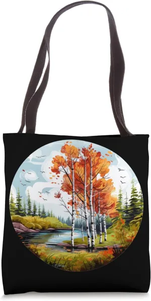 Birch Tree - Betulaceae Betula - Water Color Birch Tree Tote Bag