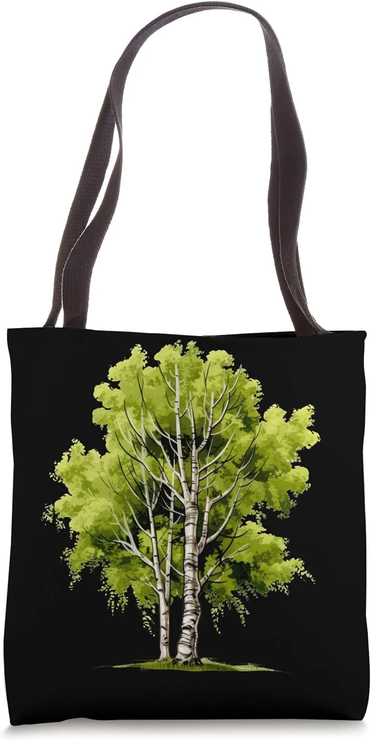 Birch Trees - Betulaceae Betula - Water Color Birch Trees Tote Bag