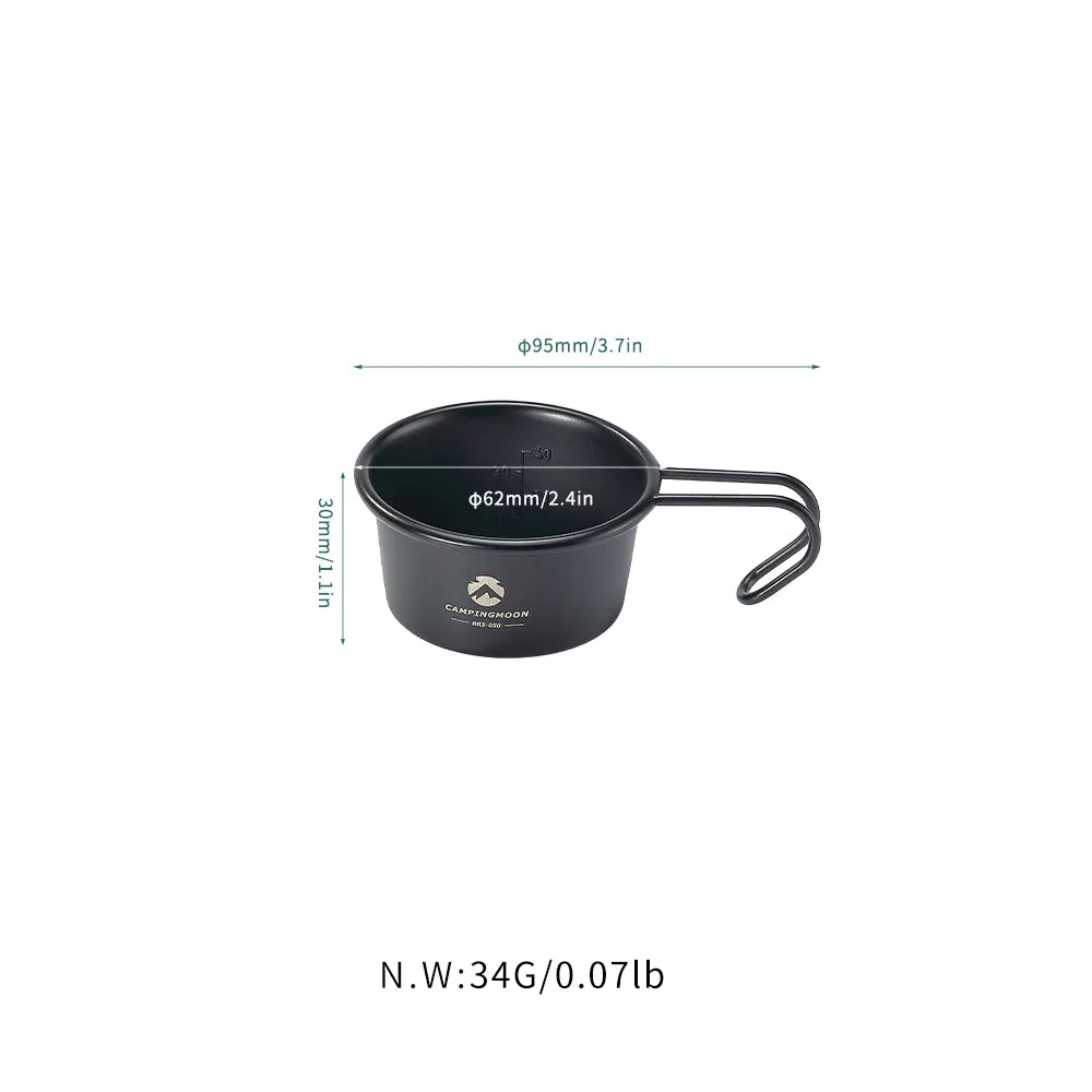BKS-050-2P Black Shera Cup, Mini Camping Cup, 2.1 fl oz (60 ml), Set of 2