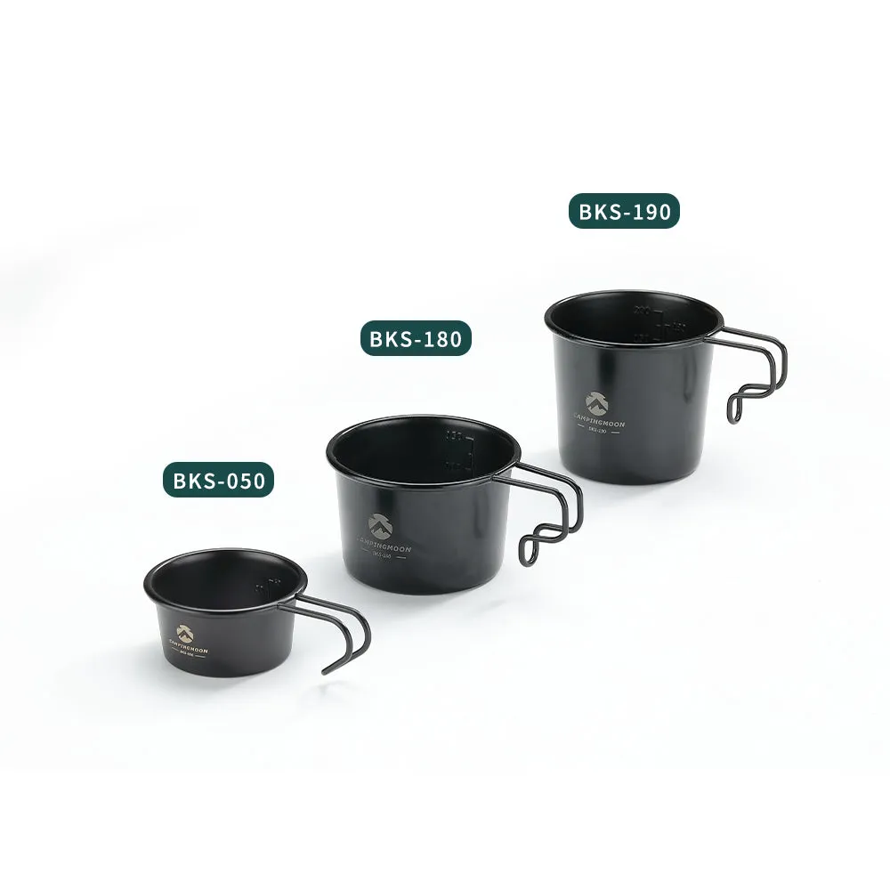 BKS-050-2P Black Shera Cup, Mini Camping Cup, 2.1 fl oz (60 ml), Set of 2