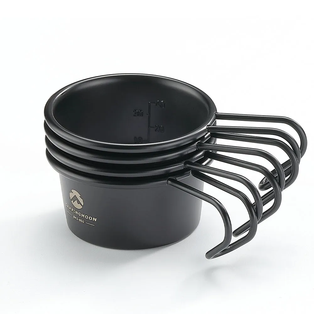 BKS-050-2P Black Shera Cup, Mini Camping Cup, 2.1 fl oz (60 ml), Set of 2